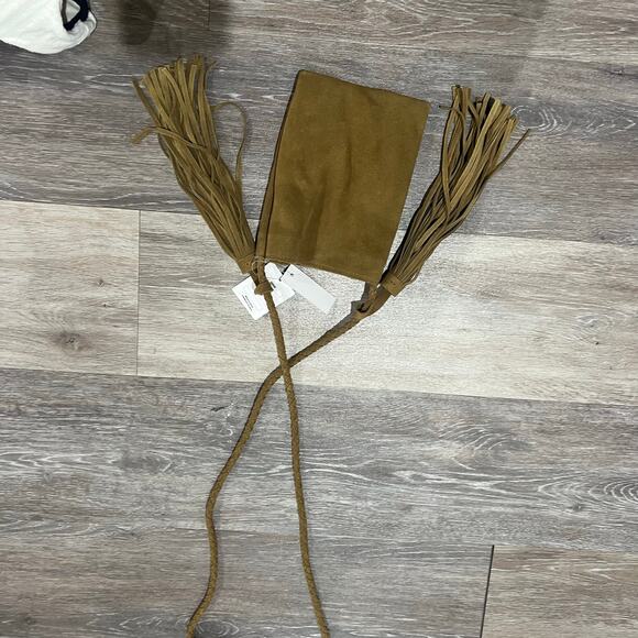 Urban Outfitters Suede Fringe Cross Body Purse Bag - Picture 3 of 9